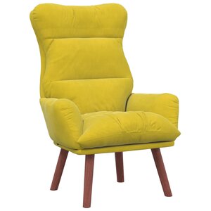 vidaXL Fauteuil Relaxant en Velours Jaune