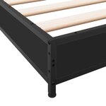 vidaXL Cadre de lit sans matelas noir 135x190 cm