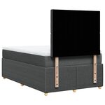 vidaXL Sommier à lattes de lit avec matelas Gris foncé 120x200cm Tissu