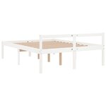 vidaXL Lit pour personne âgée sans matelas blanc 135x190 cm