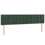 vidaXL Têtes de lit 2 Pièces Vert foncé 90x5x78/88 cm Velours