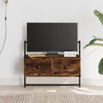 vidaXL Meuble TV mural chêne fumé 60 5x30x51 cm bois d'ingénierie