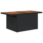 Ensemble de Canapés de Jardin de 11 pièces avec Coussins Rotin Poly Noir