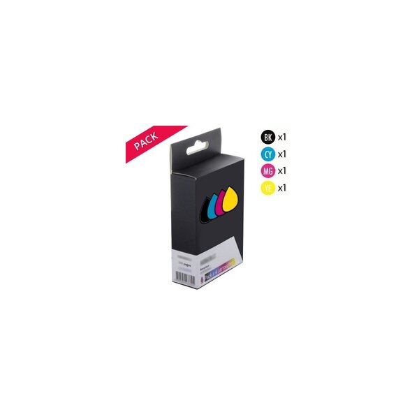 Epson T754/T755/T756 Pack de 4 cartouches d'encres génériques GNP4KEPT755NCMY