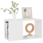 vidaXL Meuble TV Blanc 60x24x32 cm Aggloméré