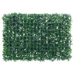  vidaXL Clôture à feuilles d’arbustes artificiels  6 Pièces vert 40x60 cm