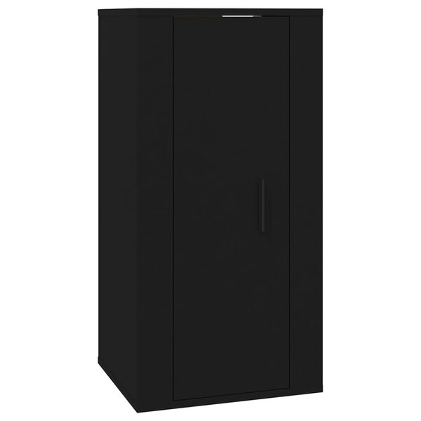 vidaXL Meuble TV mural Noir 40x34 5x80 cm