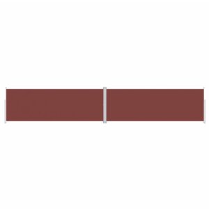 vidaXL Auvent latéral rétractable Marron 220x1200 cm