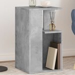 vidaXL Table d'appoint gris béton 35x35x60 cm bois d'ingénierie