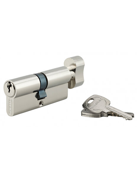 THIRARD - Cylindre de serrure à bouton STD  anti-arrachement  35Bx35mm  nickelé  3 clésThirard
