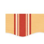 vidaXL Tissu de remplacement de cantonnière d’auvent jaune orange 4 m
