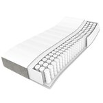 vidaXL Sommier à lattes de lit et matelas Gris clair 200x200cm Velours