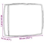 vidaXL Coussin de palette pour dossier Anthracite 50x40x12 cm en tissu Oxford