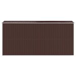 vidaXL Abri de jardin Marron foncé 192x440x223 cm Acier galvanisé