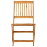 vidaXL Ensemble à manger de jardin pliable 5 Pièces bois massif d’acacia