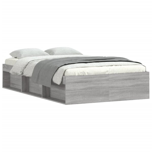 vidaXL Cadre de lit sonoma gris 120x200 cm