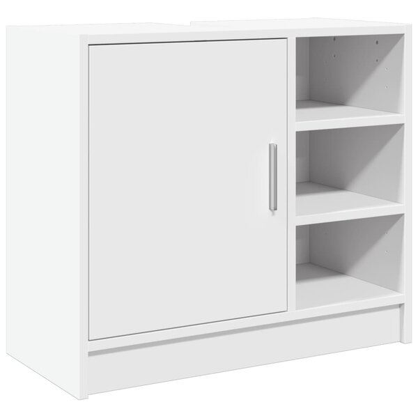vidaXL Armoire de lavabo blanc 63x29x55 cm bois d'ingénierie