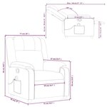 vidaXL Fauteuil de massage inclinable Cappuccino Similicuir