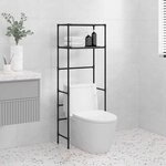 vidaXL Support de rangement 2 niveaux sur toilette Noir 53 5x28x143 cm