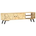 vidaXL Meuble TV 140x30x40 cm bois de manguier massif