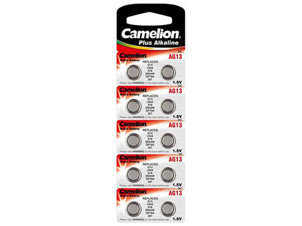 Pack de 10 piles Alkaline AG13 CAMELION