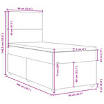 vidaXL Sommier à lattes de lit avec matelas Marron foncé 90x200 cm