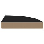 vidaXL Étagère d'angle flottante noir 25x25x3 8 cm MDF