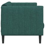 vidaXL Canapé 2 places vert foncé tissu