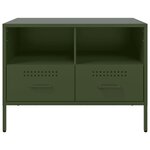vidaXL Meubles TV 2 Pièces vert olive 68x39x50 5 cm acier laminé à froid