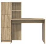 vidaXL Bureau avec rangement en chêne Sonoma