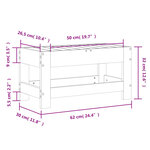 vidaXL Repose-pied de jardin 62x30x32 cm bois massif de douglas