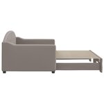 vidaXL Lit de jour avec lit gigogne taupe 90x200 cm tissu
