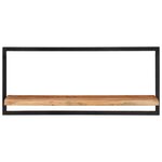 vidaXL Étagères murales 2 Pièces 80x25x35 cm Bois d'acacia et acier