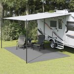 vidaXL Tapis de sol de camping gris clair 5x3 m