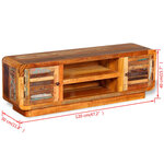 vidaXL Meuble TV Bois de récupération massif 120x30x40 cm