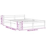 vidaXL Cadre de lit Blanc Bois massif 140x200 cm