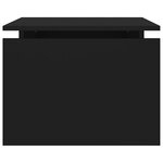 vidaXL Table basse noir 68x50x38 cm bois d'ingénierie