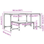 vidaXL Table basse avec dessus en verre transparent 98 5x50x45cm acier