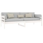 vidaXL Lit de jour sans matelas blanc bois de pin massif 80x200 cm