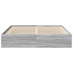 vidaXL Cadre de lit sans matelas sonoma gris 200x200 cm