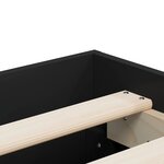 vidaXL Cadre de lit avec tiroirs sans matelas noir 200x200 cm