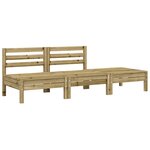 vidaXL Canapé de jardin 3 places bois de pin imprégné