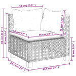 vidaXL Salon de jardin avec coussins 10 Pièces gris résine tressée