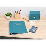 Album Photo Classeur 60 Pages Noires Officebyme - Bleu Canard - Exacompta