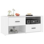 vidaXL Meuble TV Blanc 100x35x40 cm Bois d'ingénierie