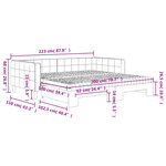 vidaXL Lit de jour avec lit gigogne et matelas rose 100x200 cm velours