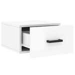 vidaXL Tables de chevet murales 2 Pièces blanc brillant 35x35x20 cm