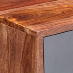 vidaXL Buffet gris 120x30x55 cm bois massif