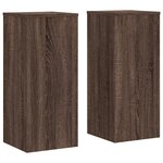 vidaXL Supports pour plantes 2 Pièces chêne marron bois d'ingénierie