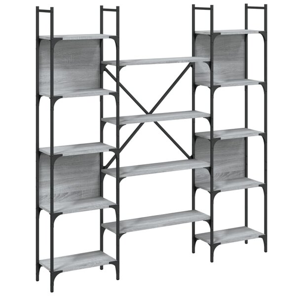 vidaXL Bibliothèque sonoma gris 155 5x24x166 5 cm bois d'ingénierie